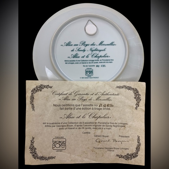 Limoges,  Alice in Wonderland collection Limited Edition, Plate #4 - Picture 6 of 8